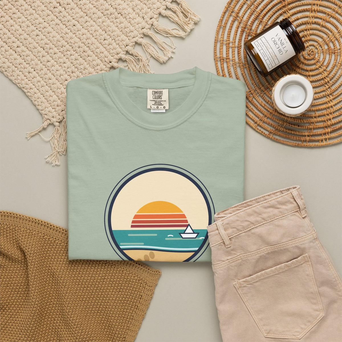 Drift Out With The Tide T-Shirt — Relaxing Beach Sunset Tee