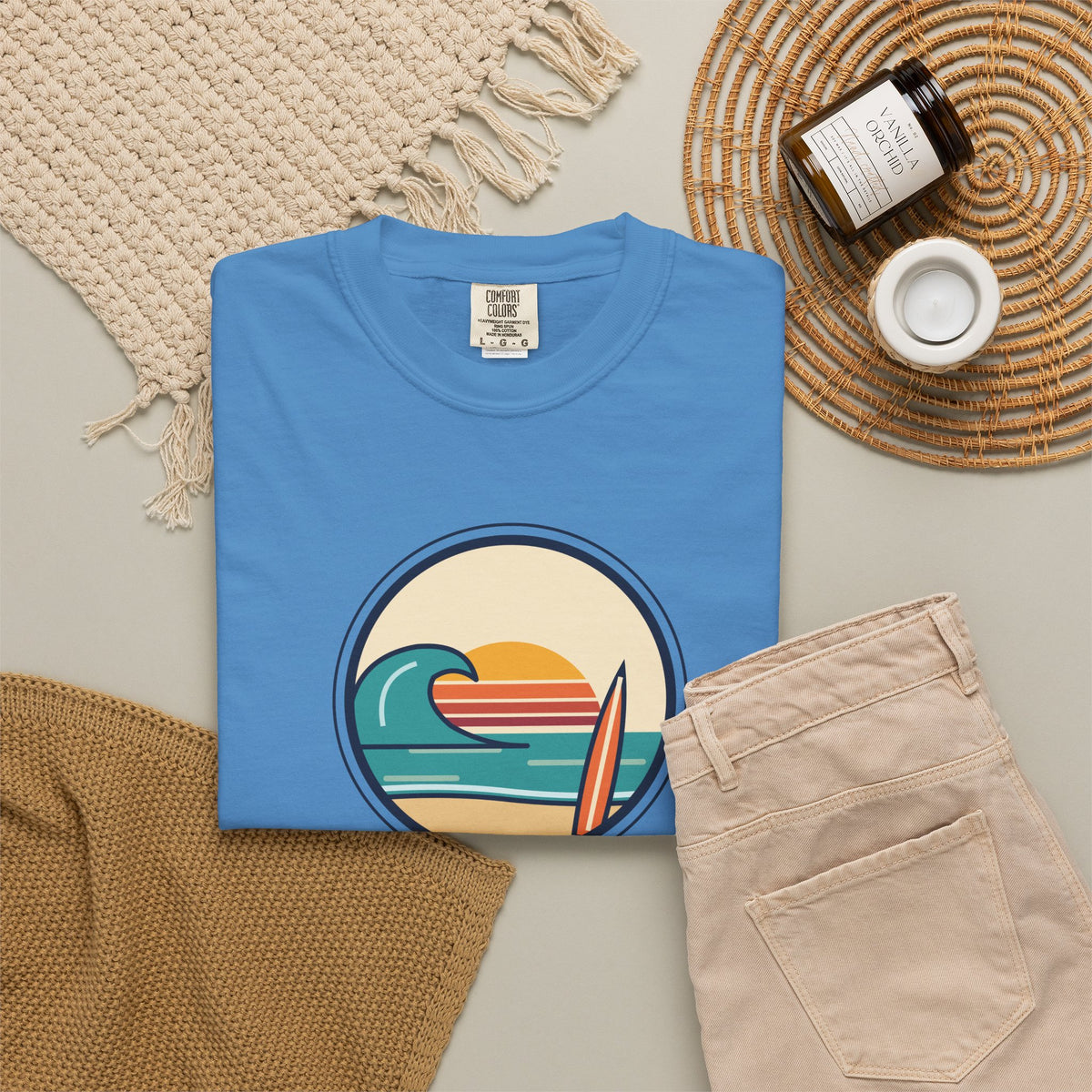 Ride the Waves T-Shirt — 'Ride the Waves, Life Sends You' Surf Graphic Tee