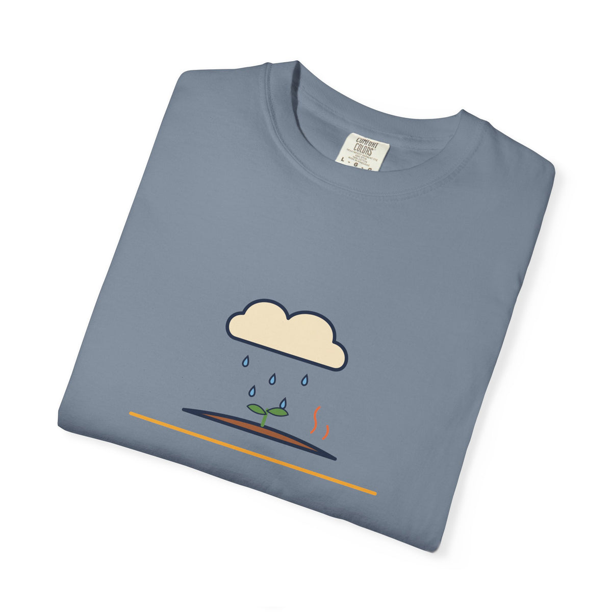 Petrichor Graphic T-Shirt — 'Petrichor: the smell of rain on dry earth' Retro Rain Design