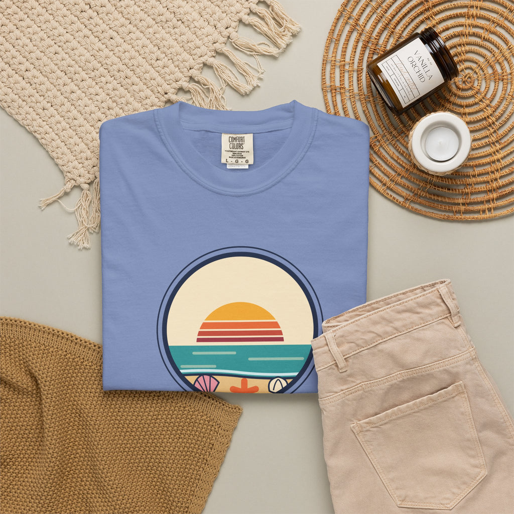 Collect Moments Not Things T-Shirt — Retro Sunset Travel Tee