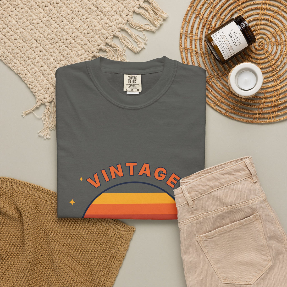 Vintage Vibes T-Shirt — Retro Sunset Graphic Tee