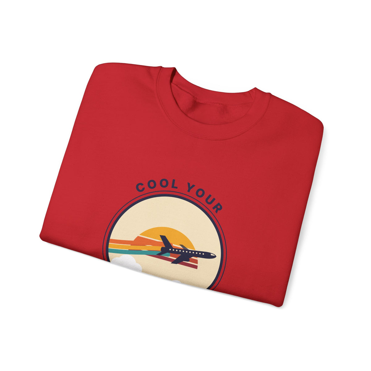 Jets Vintage Airplane Crewneck Sweatshirt – "Cool Your Jets" Retro Aviation Tee