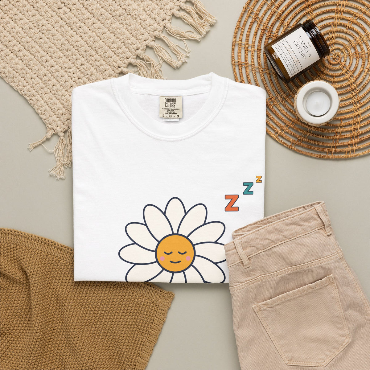Flower Power Nap T-Shirt — Cute Daisy Graphic Tee for Sleep Lovers
