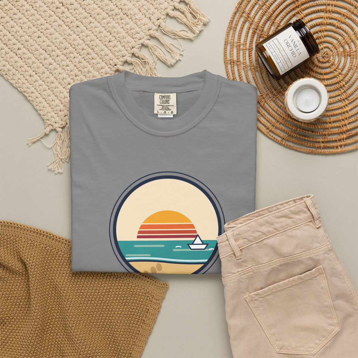 Drift Out With The Tide T-Shirt — Relaxing Beach Sunset Tee
