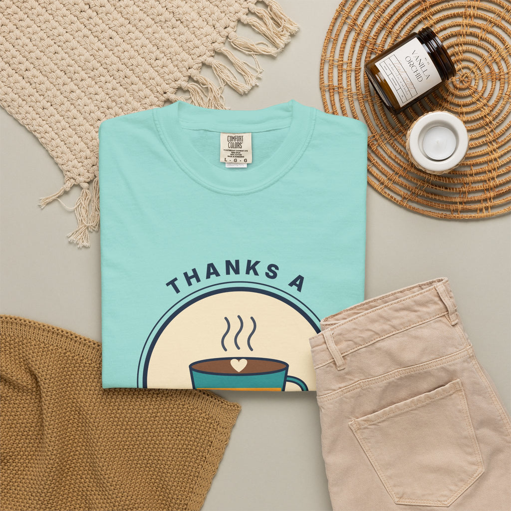 Thanks a Latte Coffee Lover Graphic T-Shirt