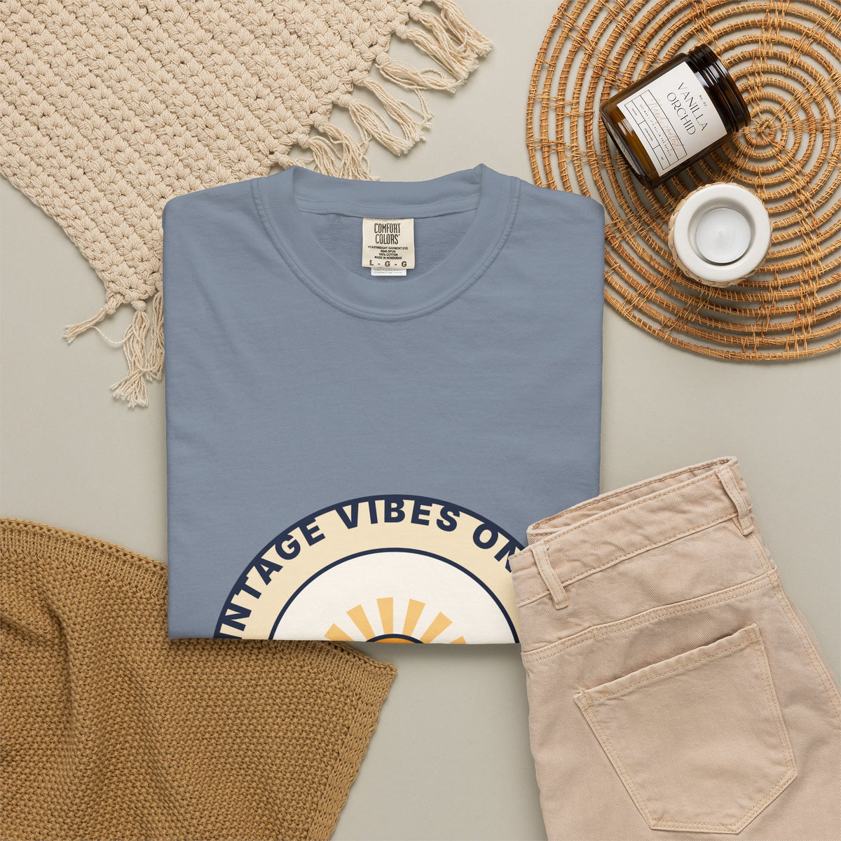 Vintage Vibes Only T-Shirt — Retro Sunrise Graphic Tee
