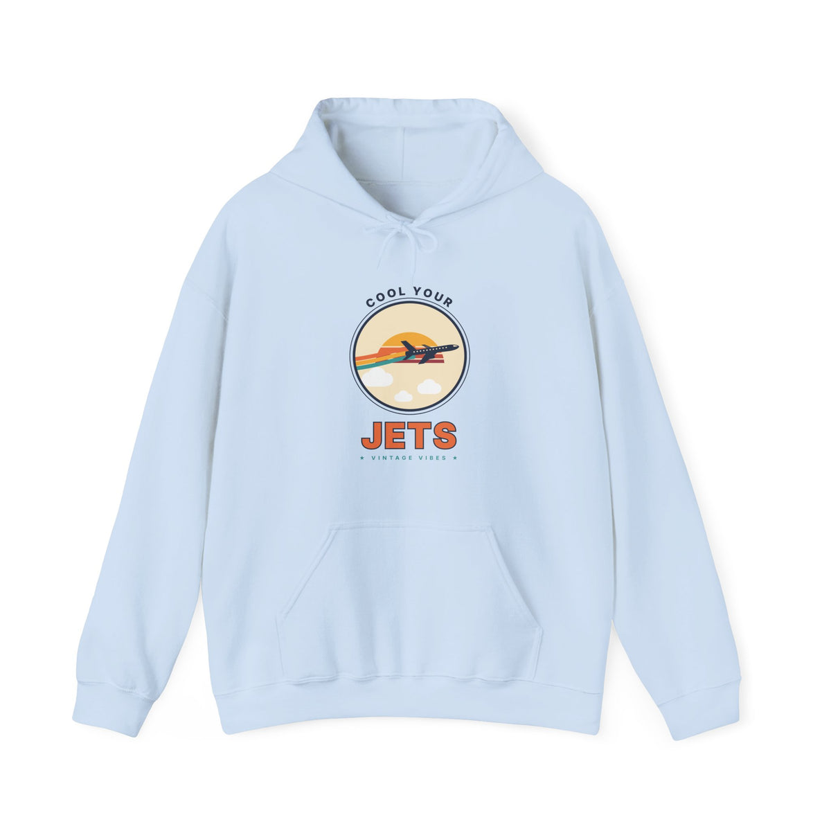 Jets Sunset Hoodie — "Cool Your Jets" Retro Airplane Graphic