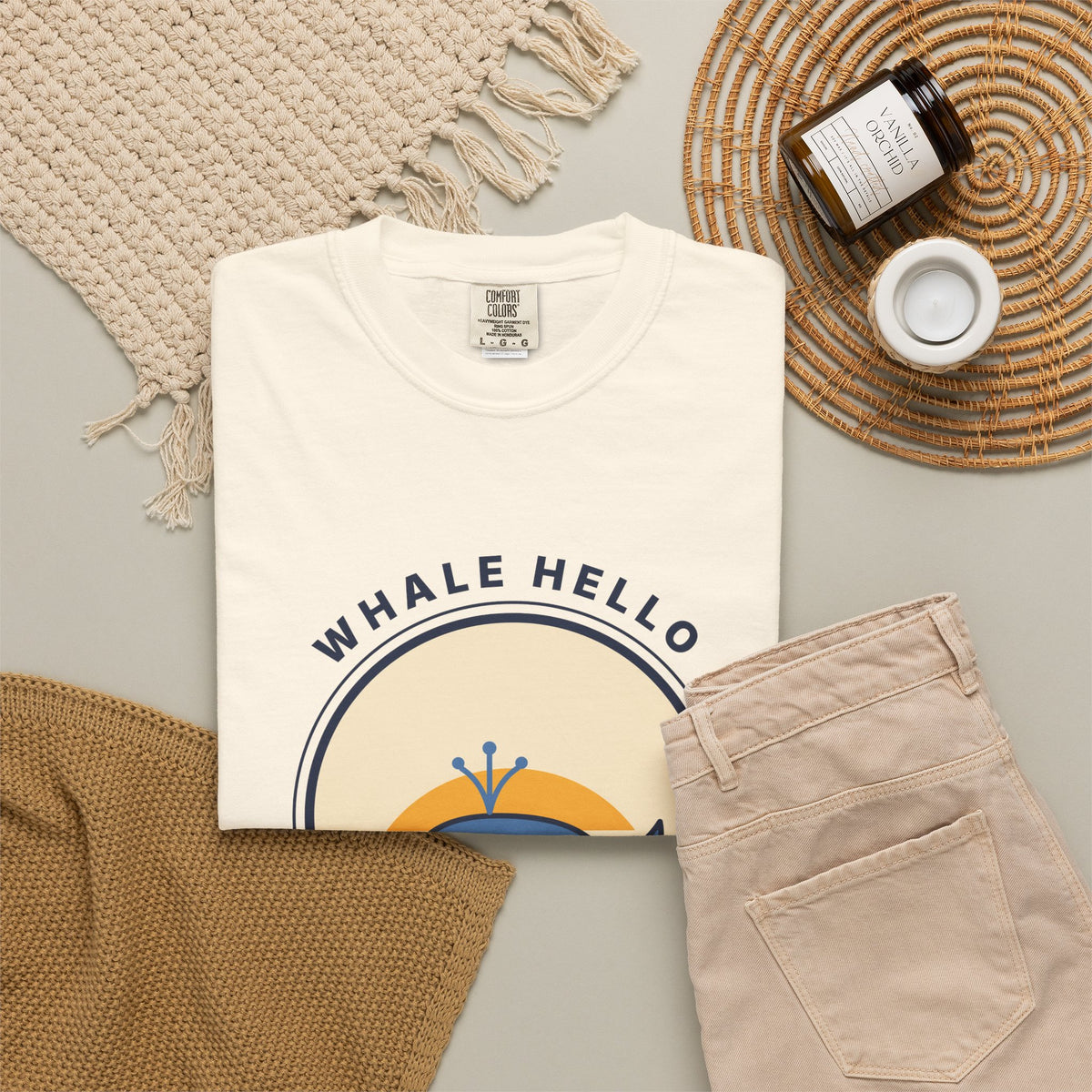 Whale Hello There! Graphic T-Shirt — Cute Retro Whale Tee