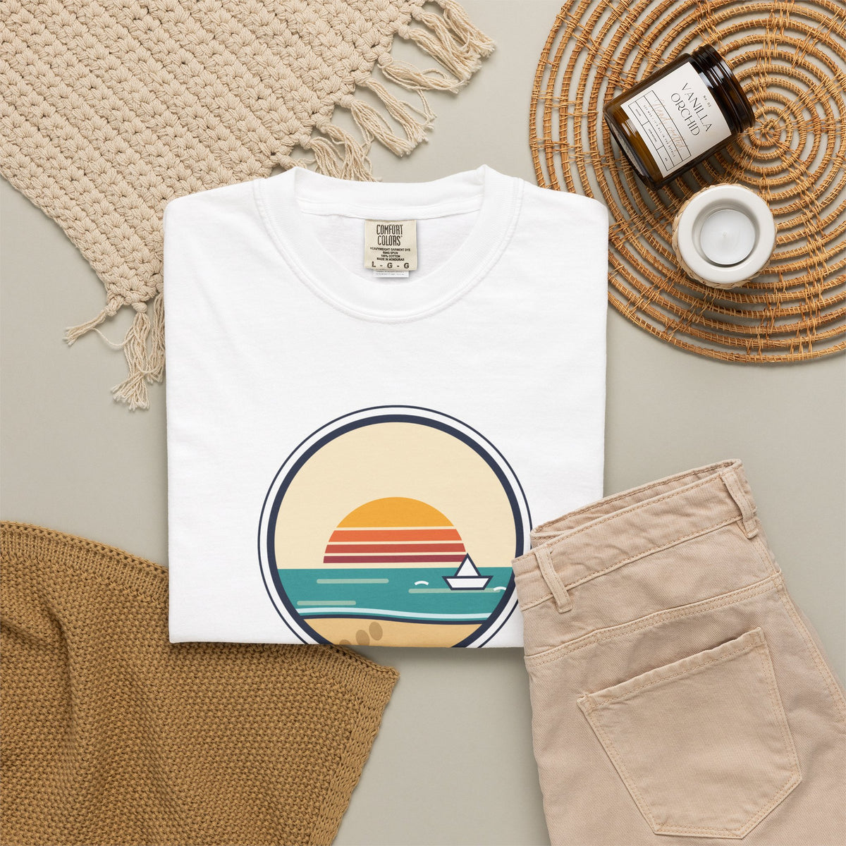 Drift Out With The Tide T-Shirt — Relaxing Beach Sunset Tee