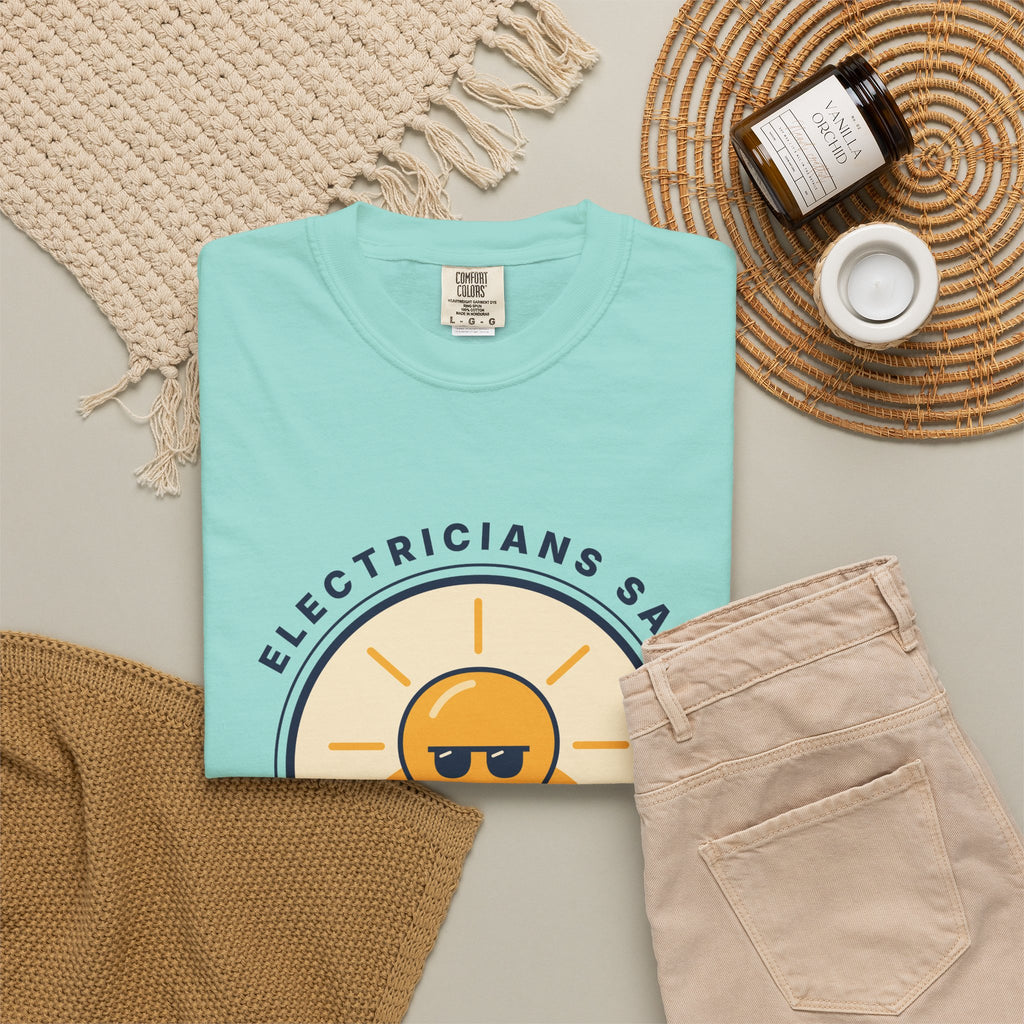 Electrician 'Watt's Up?' T-Shirt — Funny Retro Sunlight Bulb Tee