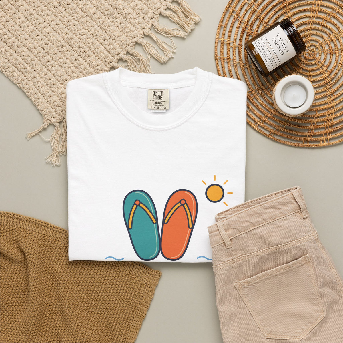 Flip Flops On Worries Off T-Shirt