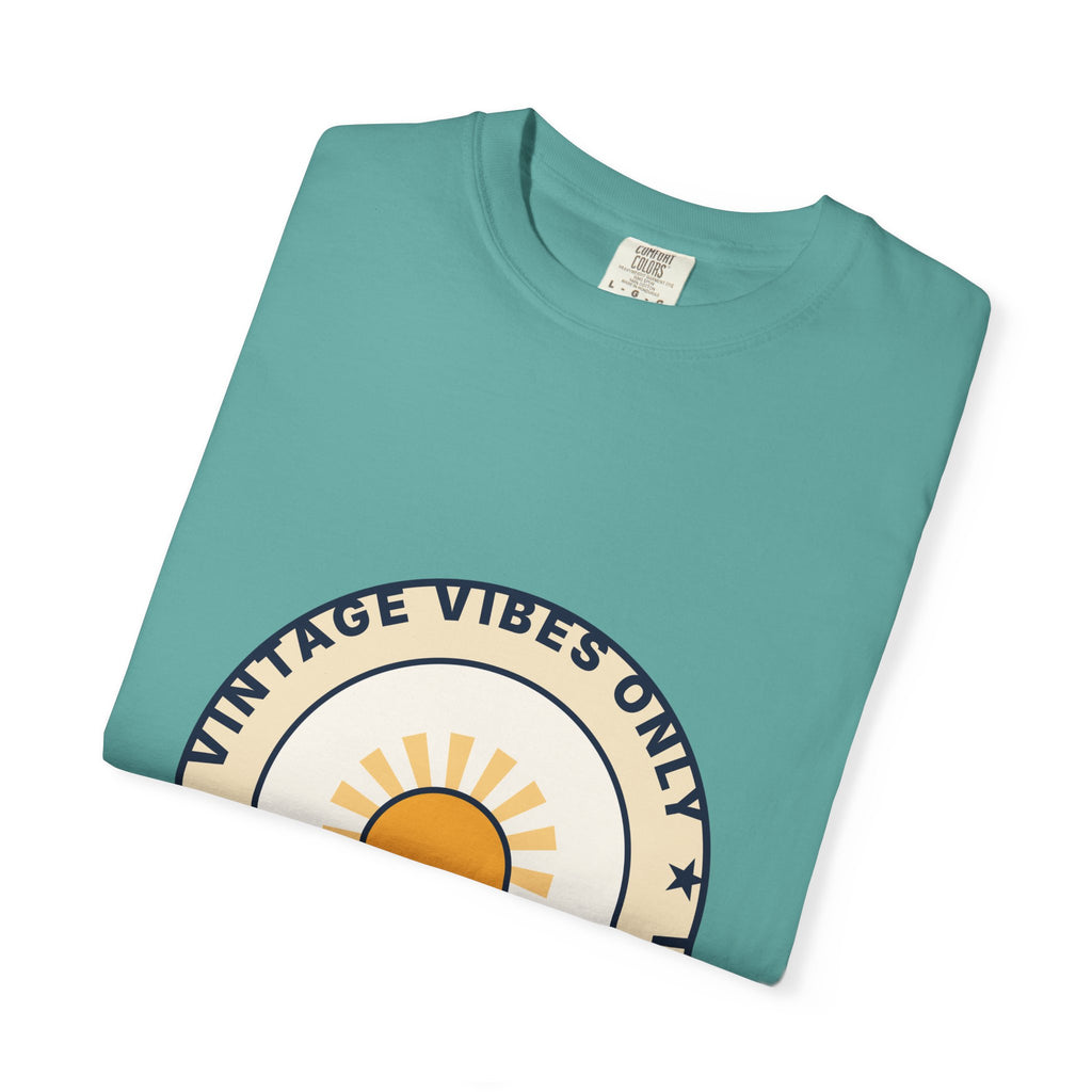 Vintage Vibes Only T-Shirt — Retro Sunrise Graphic Tee