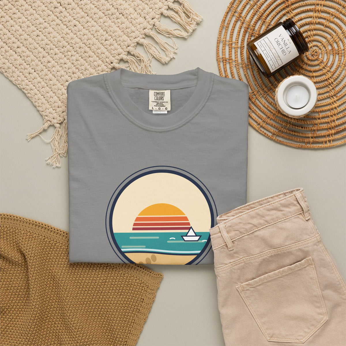Drift Out With The Tide T-Shirt — Relaxing Beach Sunset Tee