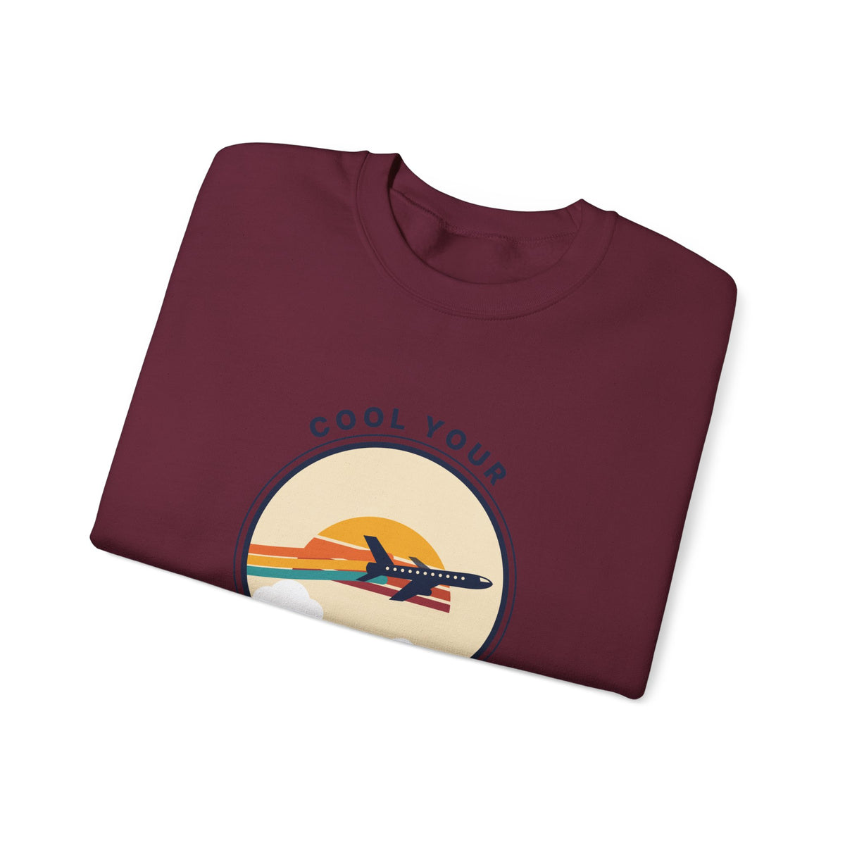 Jets Vintage Airplane Crewneck Sweatshirt – "Cool Your Jets" Retro Aviation Tee