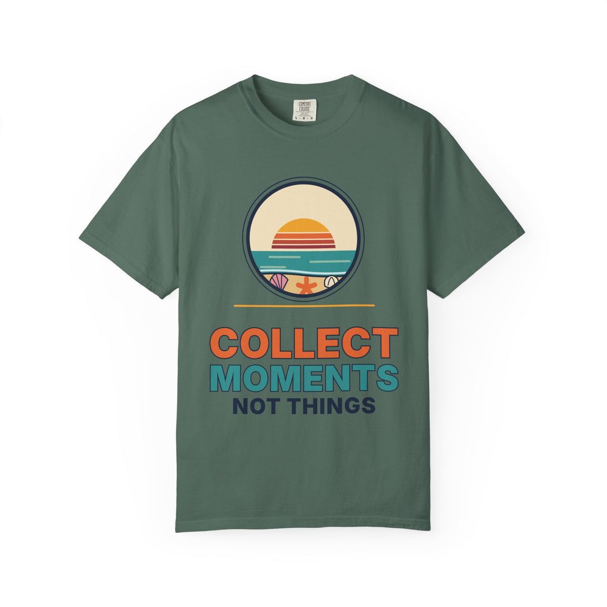 Collect Moments Not Things T-Shirt — Retro Sunset Travel Tee