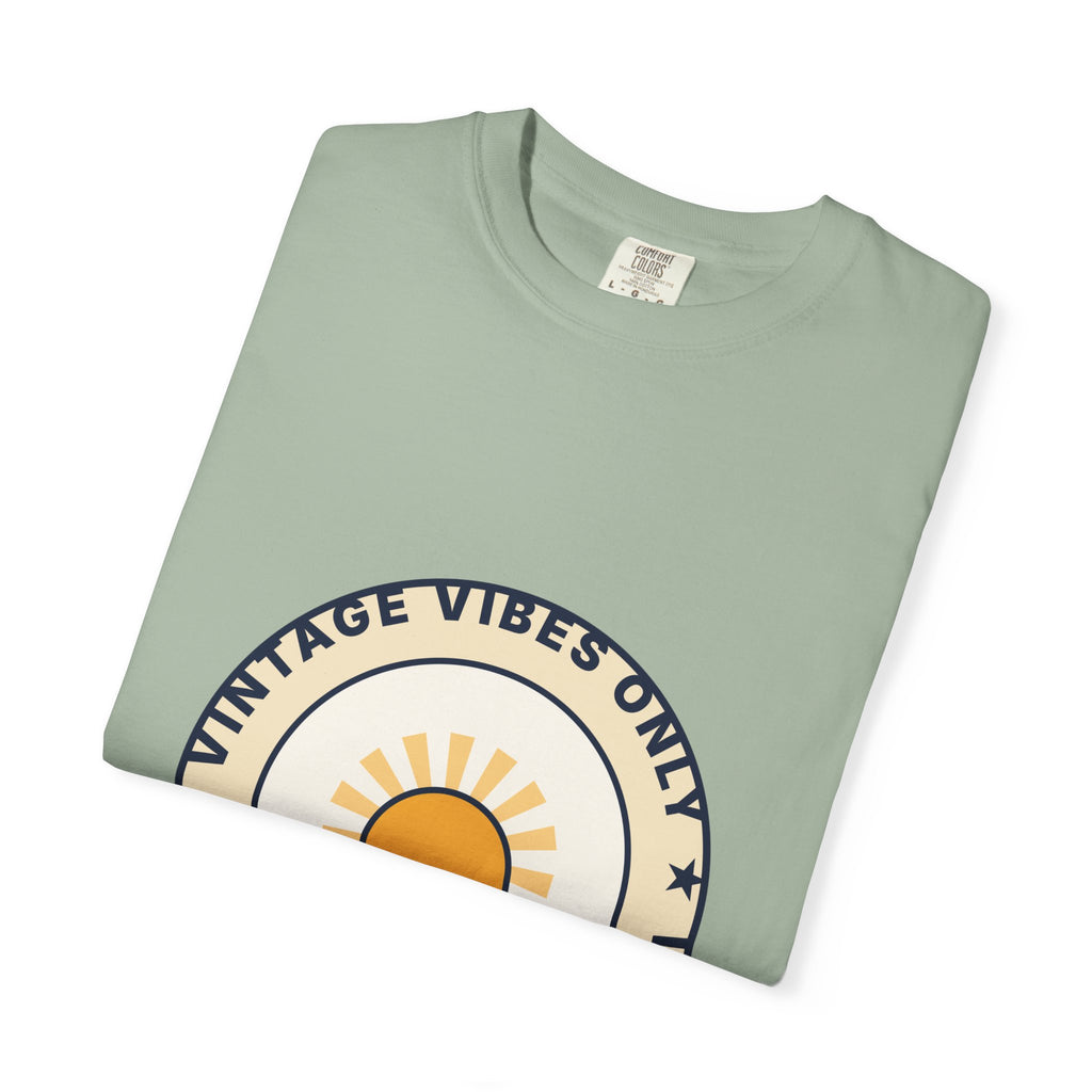 Vintage Vibes Only T-Shirt — Retro Sunrise Graphic Tee