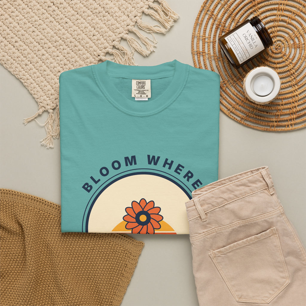 Bloom Where You're Planted T-Shirt — Retro Floral Graphic Tee