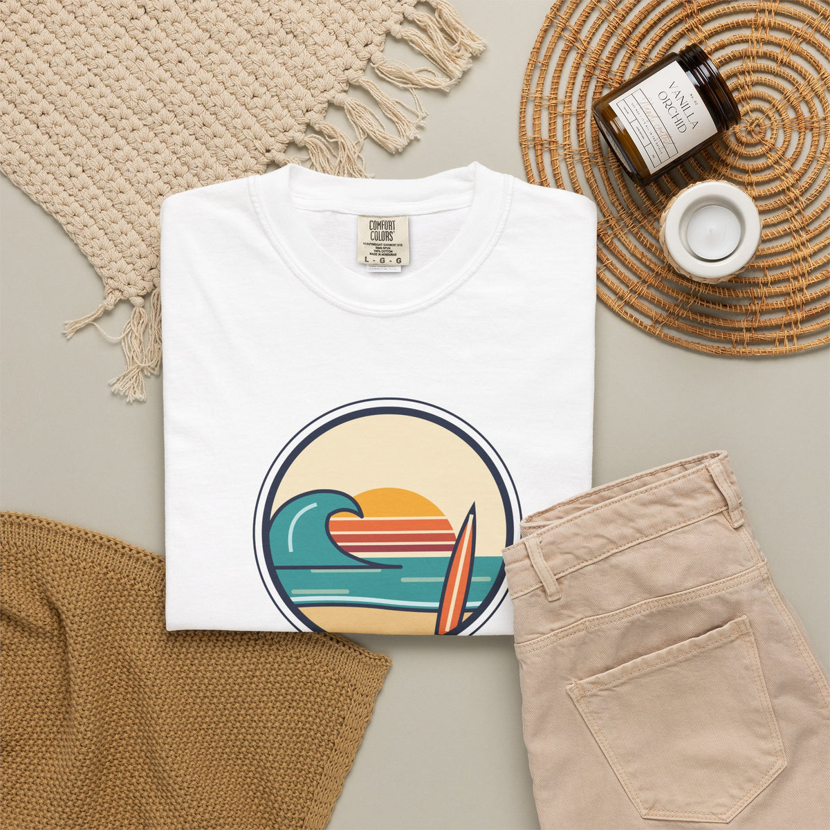 Ride the Waves T-Shirt — 'Ride the Waves, Life Sends You' Surf Graphic Tee