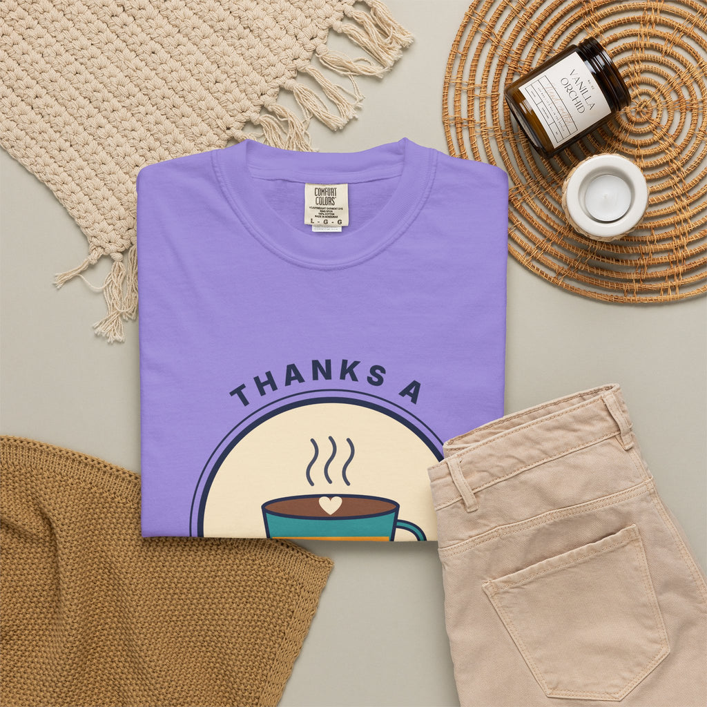 Thanks a Latte Coffee Lover Graphic T-Shirt