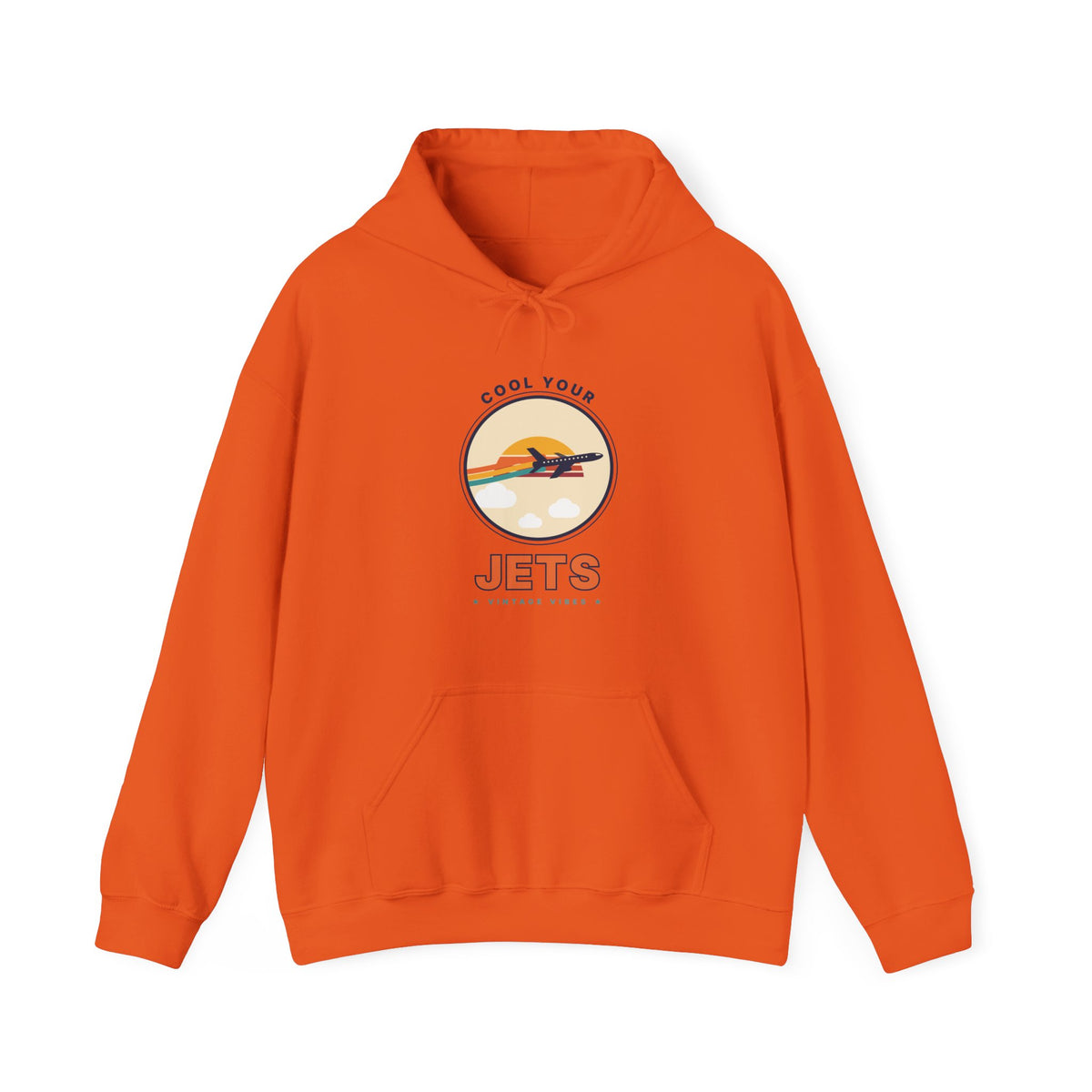 Jets Sunset Hoodie — "Cool Your Jets" Retro Airplane Graphic