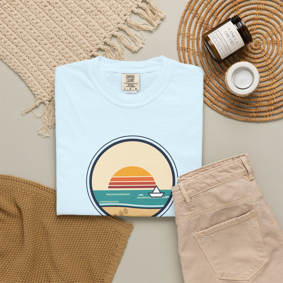 Drift Out With The Tide T-Shirt — Relaxing Beach Sunset Tee