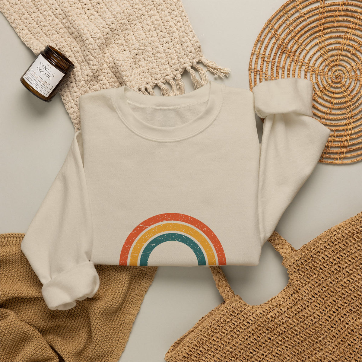 Vintage Vibes Rainbow Sweatshirt