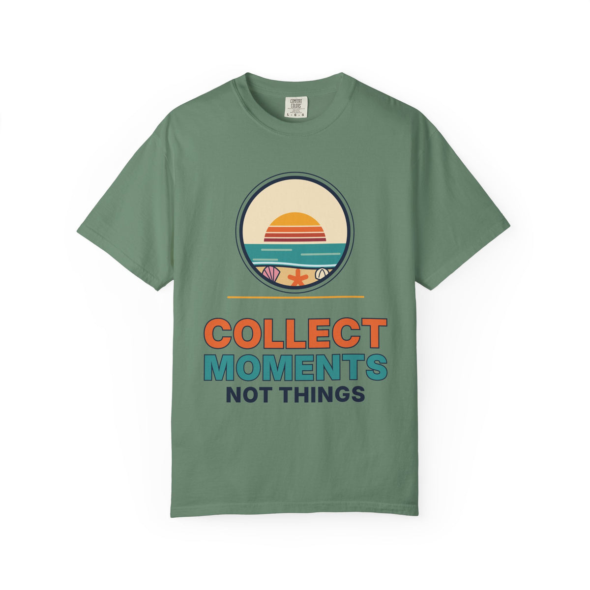 Collect Moments Not Things T-Shirt — Retro Sunset Travel Tee