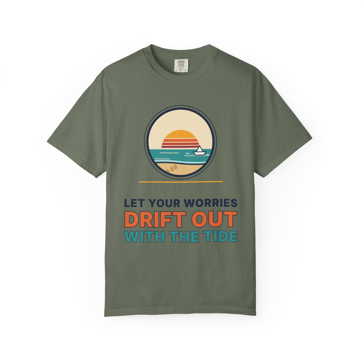 Drift Out With The Tide T-Shirt — Relaxing Beach Sunset Tee