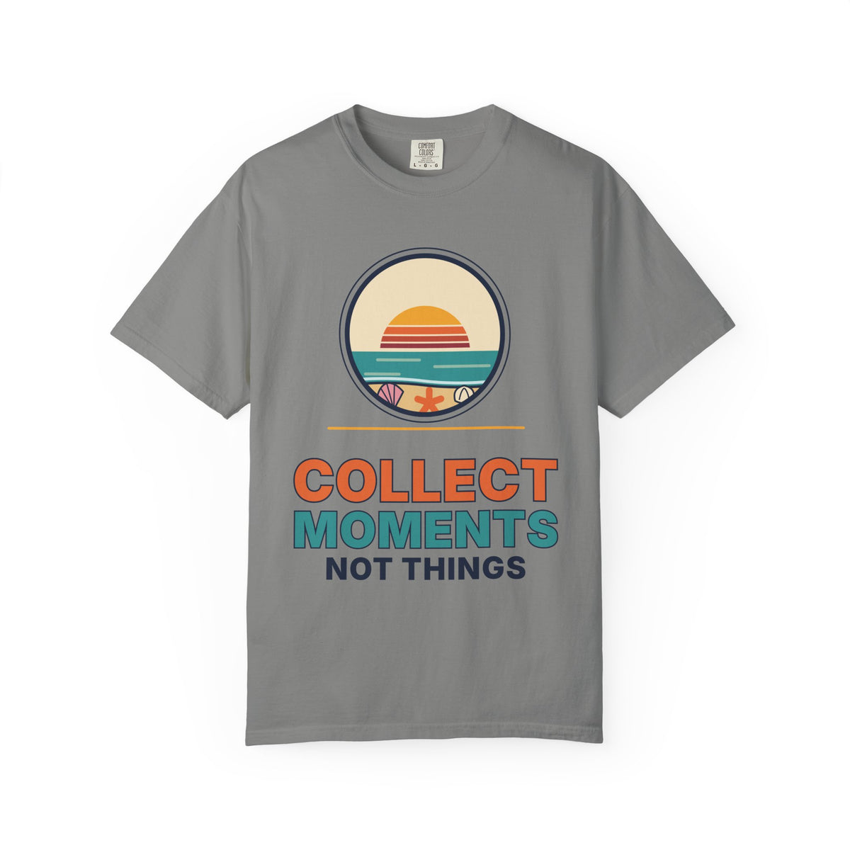 Collect Moments Not Things T-Shirt — Retro Sunset Travel Tee