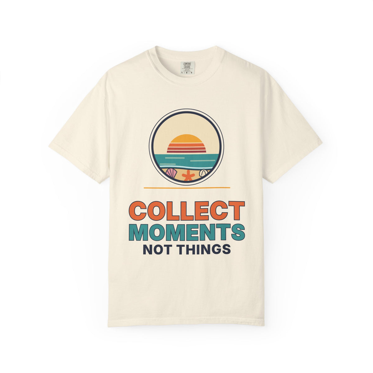 Collect Moments Not Things T-Shirt — Retro Sunset Travel Tee