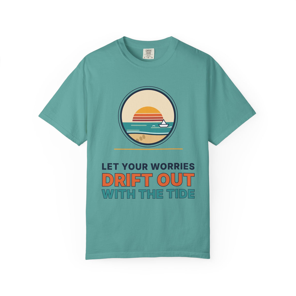 Drift Out With The Tide T-Shirt — Relaxing Beach Sunset Tee