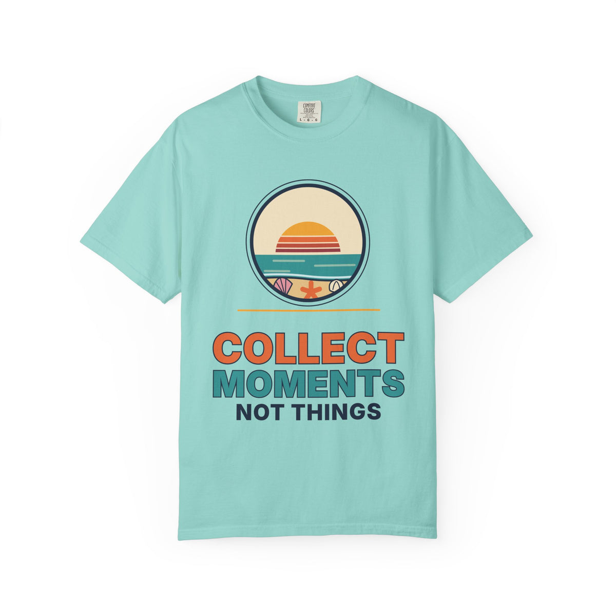 Collect Moments Not Things T-Shirt — Retro Sunset Travel Tee
