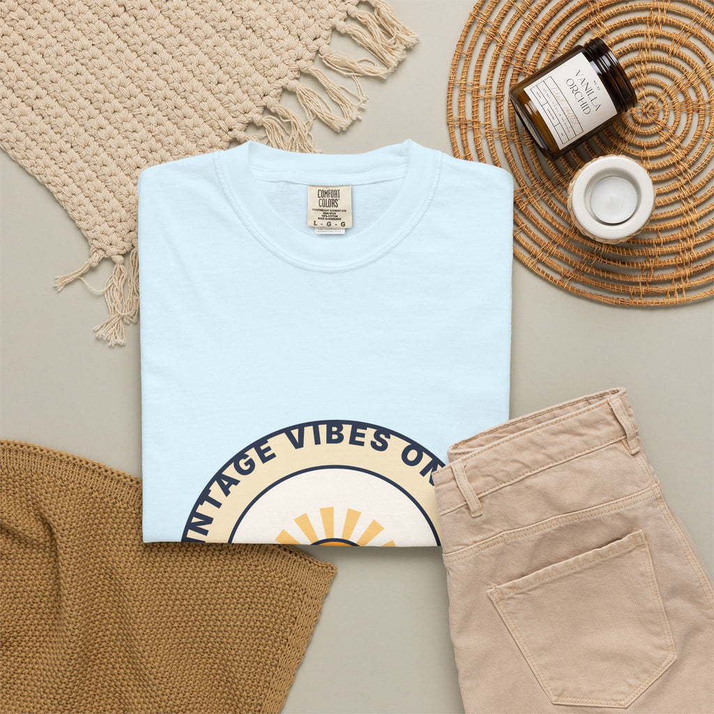 Vintage Vibes Only T-Shirt — Retro Sunrise Graphic Tee