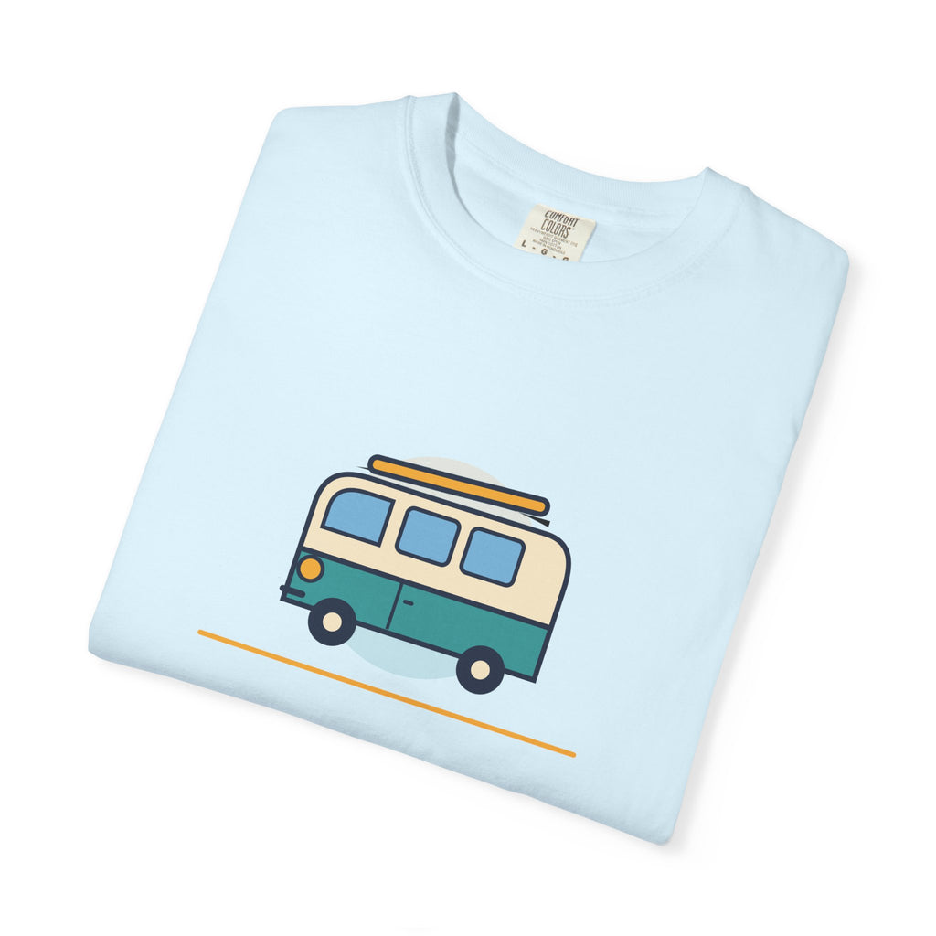 Happy Camper T-Shirt — Retro Campervan Graphic Tee for RV & Camping Lovers