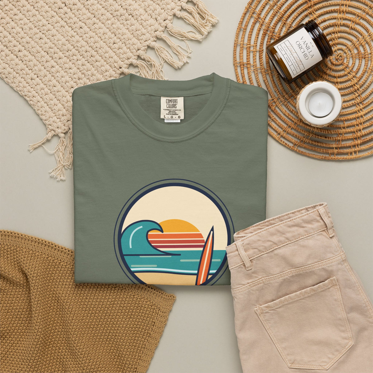 Ride the Waves T-Shirt — 'Ride the Waves, Life Sends You' Surf Graphic Tee