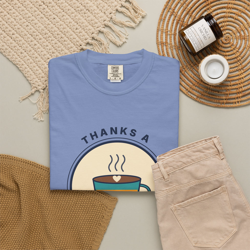Thanks a Latte Coffee Lover Graphic T-Shirt