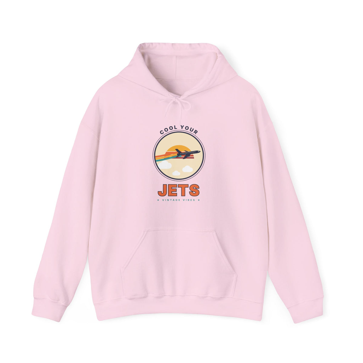 Jets Sunset Hoodie — "Cool Your Jets" Retro Airplane Graphic