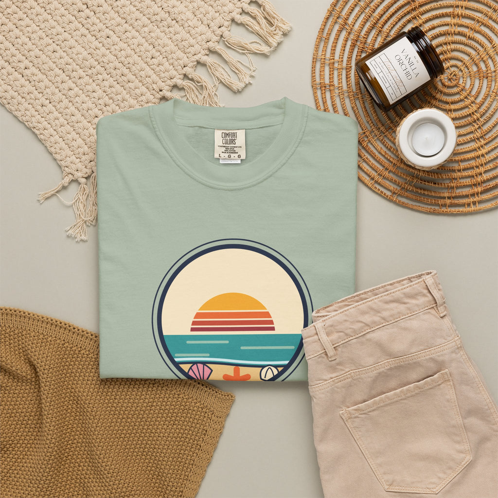 Collect Moments Not Things T-Shirt — Retro Sunset Travel Tee