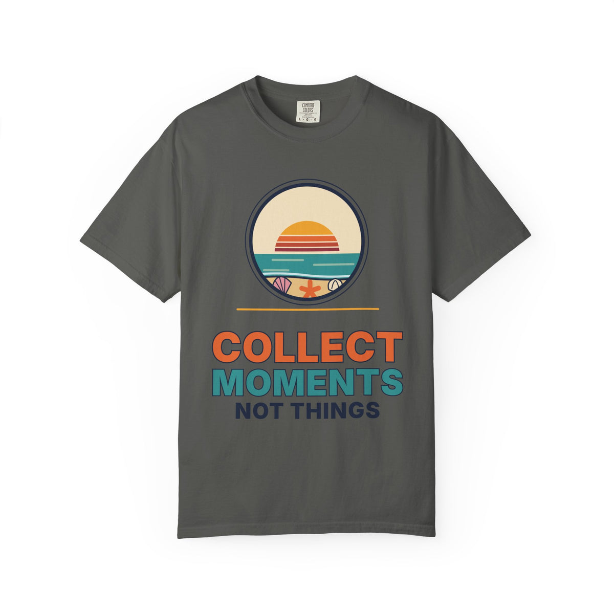 Collect Moments Not Things T-Shirt — Retro Sunset Travel Tee
