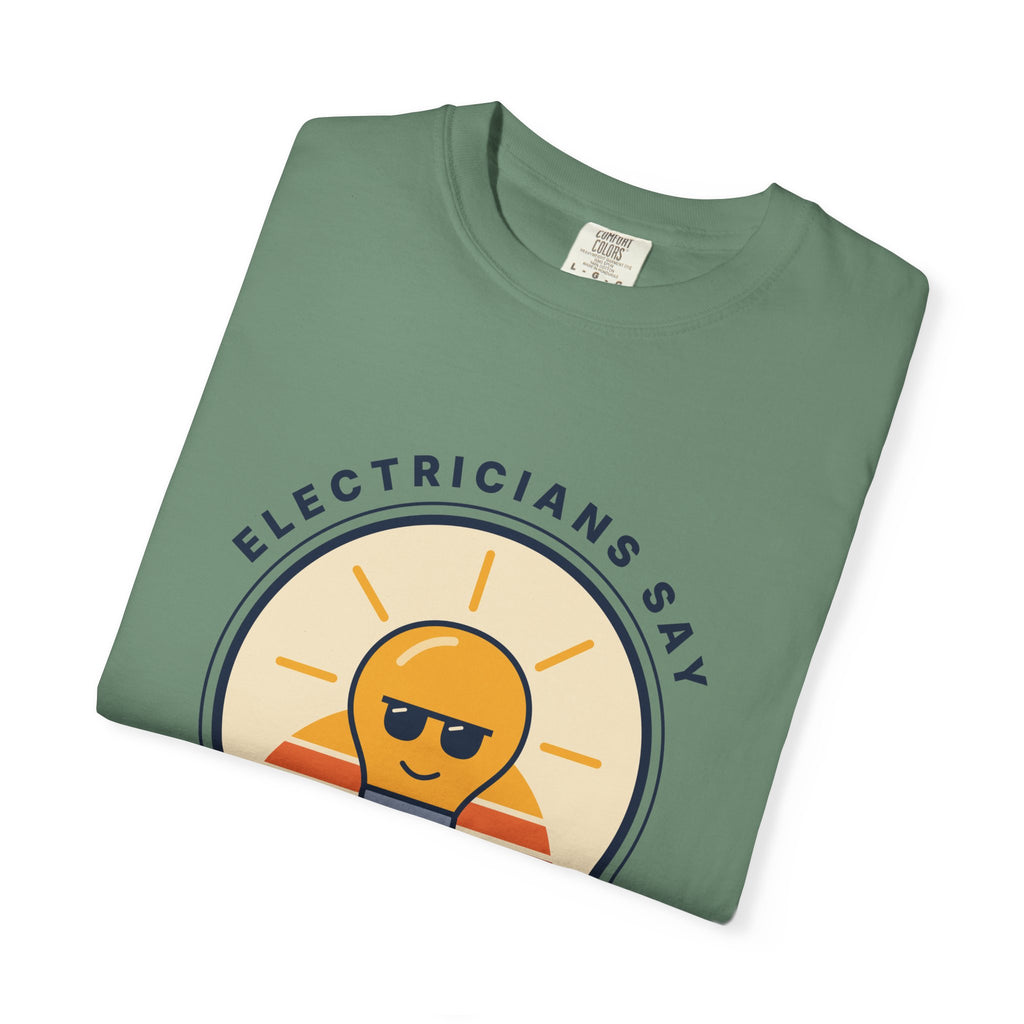 Electrician 'Watt's Up?' T-Shirt — Funny Retro Sunlight Bulb Tee