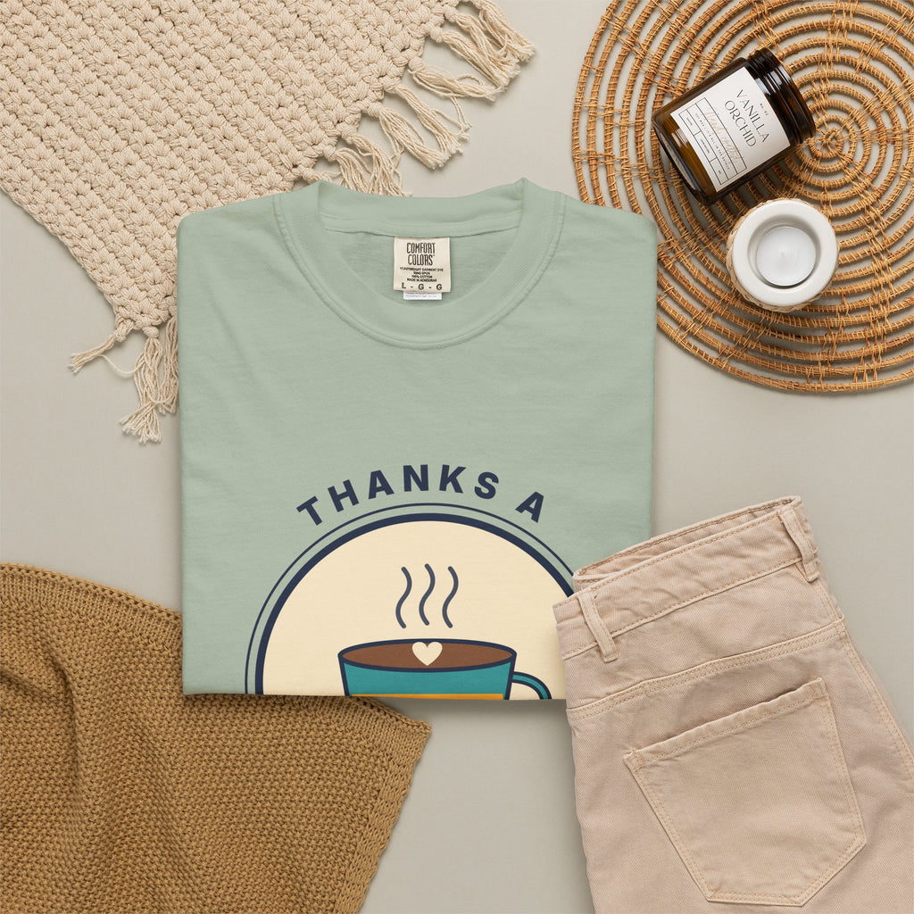 Thanks a Latte Coffee Lover Graphic T-Shirt