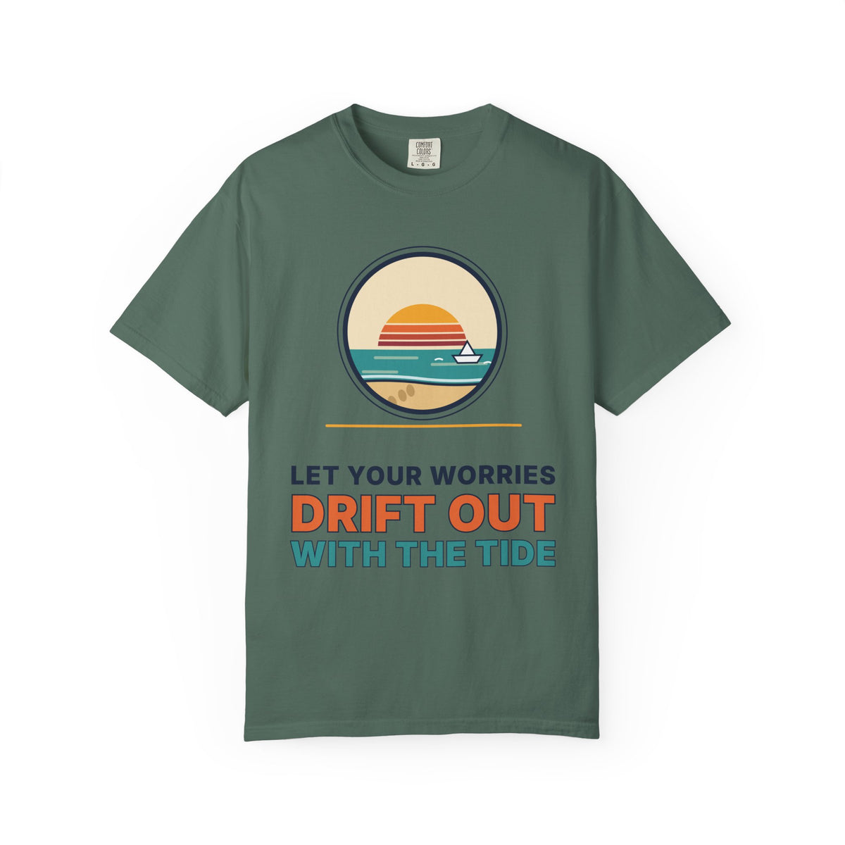 Drift Out With The Tide T-Shirt — Relaxing Beach Sunset Tee