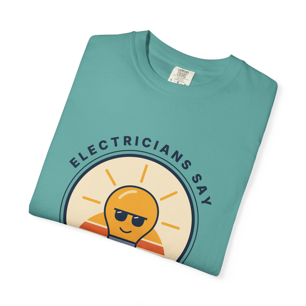 Electrician 'Watt's Up?' T-Shirt — Funny Retro Sunlight Bulb Tee