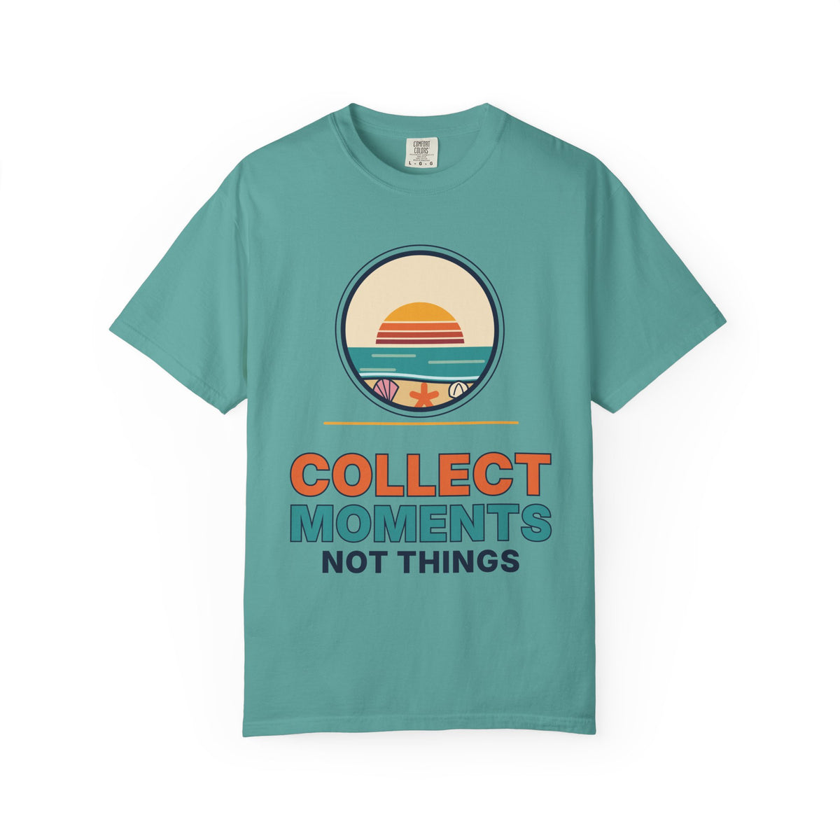 Collect Moments Not Things T-Shirt — Retro Sunset Travel Tee