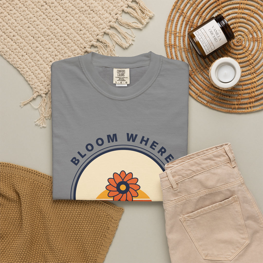 Bloom Where You're Planted T-Shirt — Retro Floral Graphic Tee