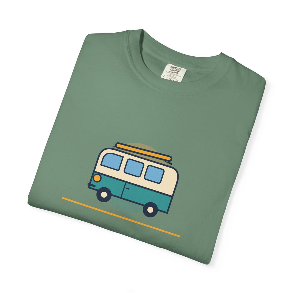 Happy Camper T-Shirt — Retro Campervan Graphic Tee for RV & Camping Lovers