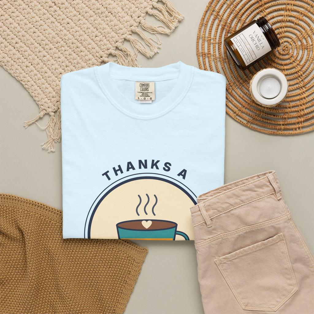 Thanks a Latte Coffee Lover Graphic T-Shirt