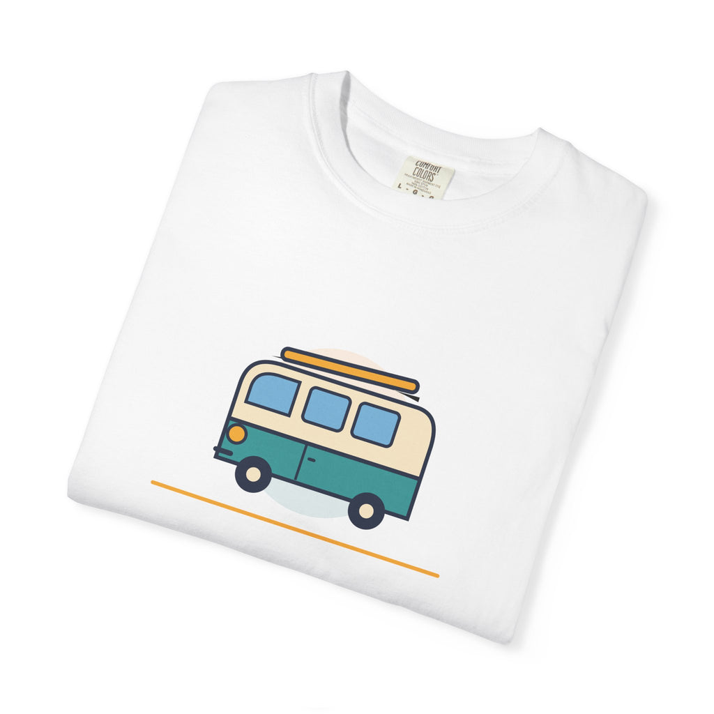Happy Camper T-Shirt — Retro Campervan Graphic Tee for RV & Camping Lovers