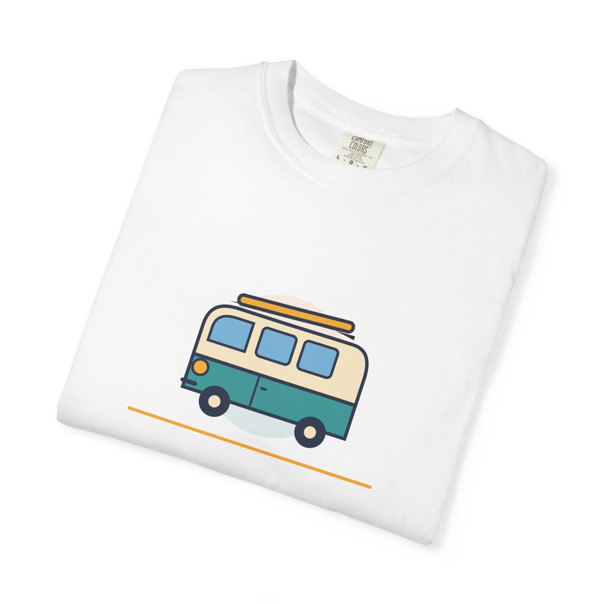 Happy Camper T-Shirt — Retro Campervan Graphic Tee for RV & Camping Lovers
