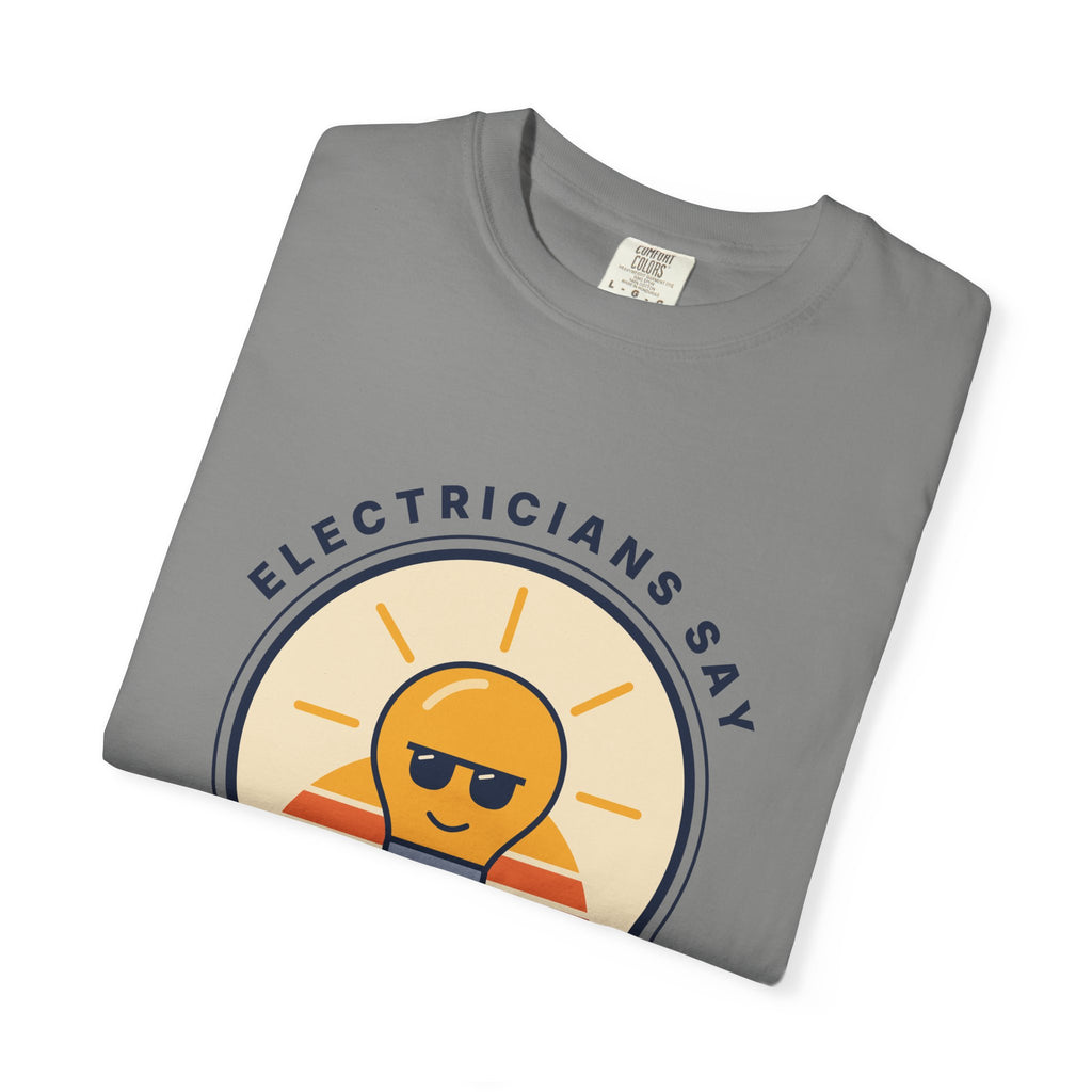 Electrician 'Watt's Up?' T-Shirt — Funny Retro Sunlight Bulb Tee